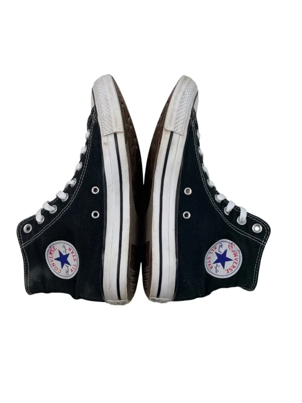 Converse Chuck Taylor All Star Hi Black White Sneakers Shoes Mens 7 Womens 9